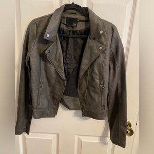 Kaii Stitch Detail Vegan Leather Bike Jacket - Unworn